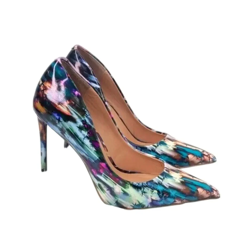 Steve Madden Multicolor Galaxy heels sz6